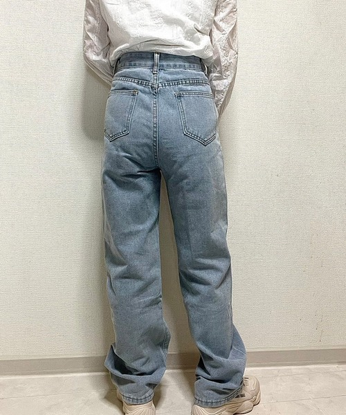 cuorequal（クオレコール）の「レディース カジュアルデニムパンツ（デニムパンツ・レディース・サックスブルー・SMALL/MEDIUM/LARGE）」の8枚目の写真