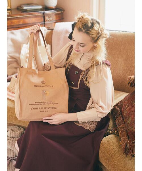 Maison de FLEUR（メゾンドフルール）の「ベア刺繍トートバッグ