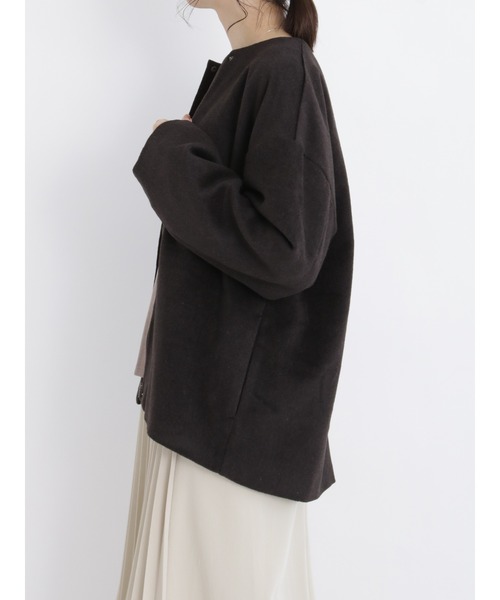 Samansa Mos2 blue（サマンサモスモスブルー）の「ウールライクシャギーコート（その他アウター・レディース・ライトベージュ/ミント/チャコール・ﾌﾘ-）」の18枚目の写真