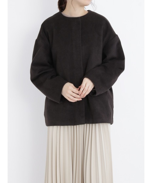 Samansa Mos2 blue（サマンサモスモスブルー）の「ウールライクシャギーコート（その他アウター・レディース・ライトベージュ/ミント/チャコール・ﾌﾘ-）」の20枚目の写真