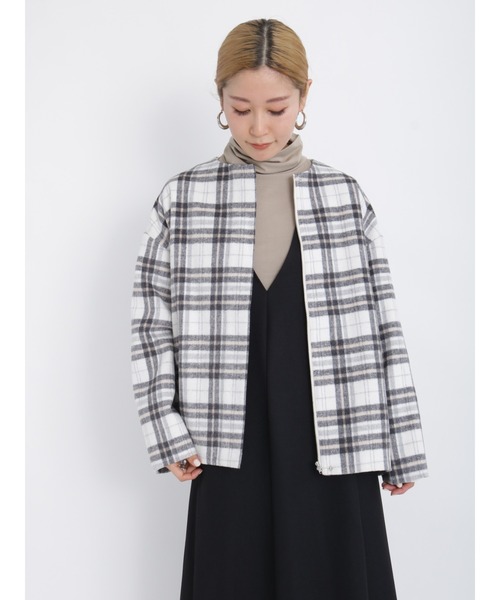 Samansa Mos2 blue（サマンサモスモスブルー）の「ウールライクシャギーコート（その他アウター・レディース・ライトベージュ/ミント/チャコール・ﾌﾘ-）」の9枚目の写真