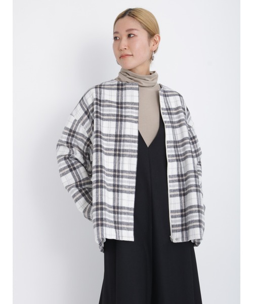 Samansa Mos2 blue（サマンサモスモスブルー）の「ウールライクシャギーコート（その他アウター・レディース・ライトベージュ/ミント/チャコール・ﾌﾘ-）」の10枚目の写真