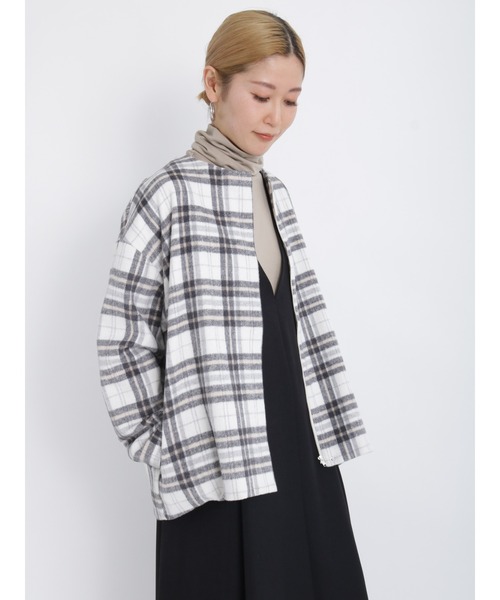 Samansa Mos2 blue（サマンサモスモスブルー）の「ウールライクシャギーコート（その他アウター・レディース・ライトベージュ/ミント/チャコール・ﾌﾘ-）」の11枚目の写真