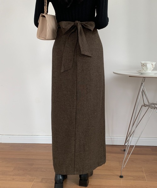 ECLIN（エクラン）の「バックリボンセンタースリットタイトスカート（スカート・レディース・ブラウン/ベージュ/ブラック・S/M）」の20枚目の写真