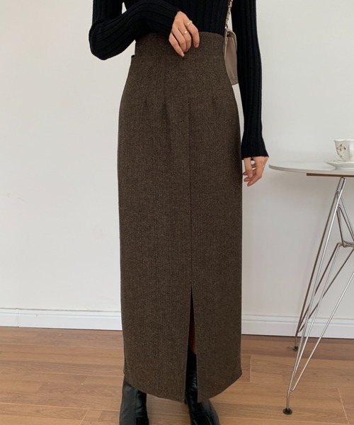 ECLIN（エクラン）の「バックリボンセンタースリットタイトスカート（スカート・レディース・ブラウン/ベージュ/ブラック・S/M）」の7枚目の写真