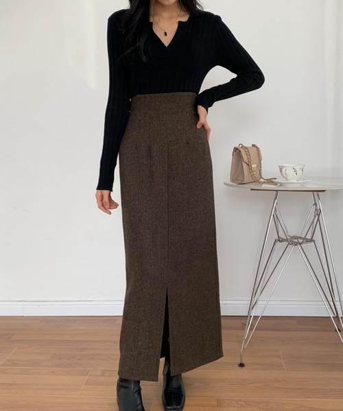 ECLIN（エクラン）の「バックリボンセンタースリットタイトスカート（スカート・レディース・ブラウン/ベージュ/ブラック・S/M）」の21枚目の写真