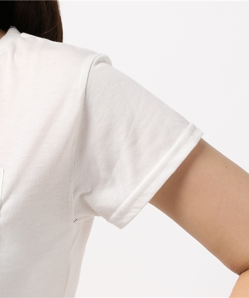 VENCEEXCHANGE(ヴァンスエクスチェンジ)の「ロゴ型押しアップリケT (Tシャツ/カットソー・レディース・ホワイト/グレー/イエロー/その他32・MEDIUM)」の12枚目の写真