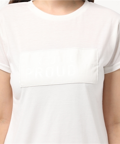 VENCEEXCHANGE(ヴァンスエクスチェンジ)の「ロゴ型押しアップリケT (Tシャツ/カットソー・レディース・ホワイト/グレー/イエロー/その他32・MEDIUM)」の14枚目の写真