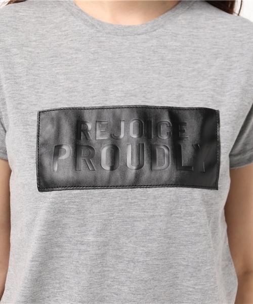 VENCEEXCHANGE(ヴァンスエクスチェンジ)の「ロゴ型押しアップリケT (Tシャツ/カットソー・レディース・ホワイト/グレー/イエロー/その他32・MEDIUM)」の9枚目の写真