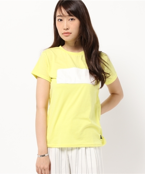 VENCEEXCHANGE(ヴァンスエクスチェンジ)の「ロゴ型押しアップリケT (Tシャツ/カットソー・レディース・ホワイト/グレー/イエロー/その他32・MEDIUM)」の18枚目の写真