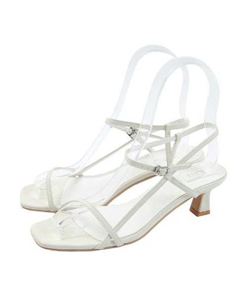 UR'S（ユアーズ）の「ナローアンクルストラップサンダル（サンダル・レディース・ブラック/アイボリー/ブラウン/ゴールド・S/M/L/LL）」の15枚目の写真