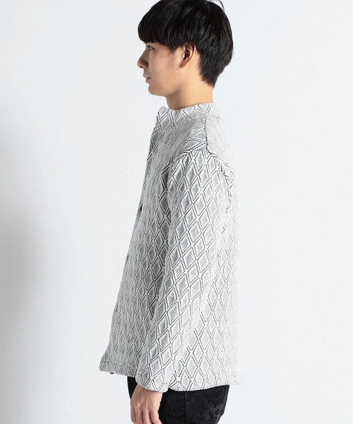 HIDEAWAYS NICOLE（ハイダウェイニコル）の「ニットスタンドジャケット（カーディガン/ボレロ・メンズ・ホワイト×ブラック/ブラック×ホワイト/ホワイト系その他/ブラック系その他・X-LARGE/MEDIUM/LARGE）」の16枚目の写真