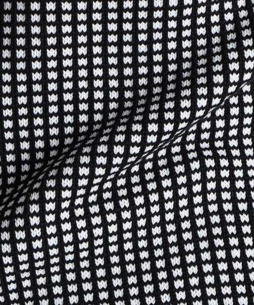 HIDEAWAYS NICOLE（ハイダウェイニコル）の「ニットスタンドジャケット（カーディガン/ボレロ・メンズ・ホワイト×ブラック/ブラック×ホワイト/ホワイト系その他/ブラック系その他・X-LARGE/MEDIUM/LARGE）」の9枚目の写真