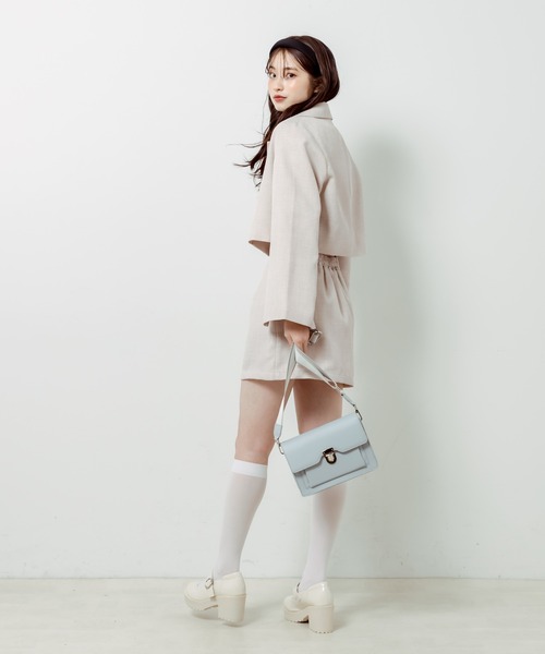 OLIVE des OLIVE(オリーブデオリーブ)の「【WEB限定カラー有】袖スリットテーラードジャケット(テーラードジャケット・レディース・ブラック/クリーム/ブラウン/ベージュ/ネイビー/ライトベージュ/サックスブルー・FREE)」の12枚目の写真