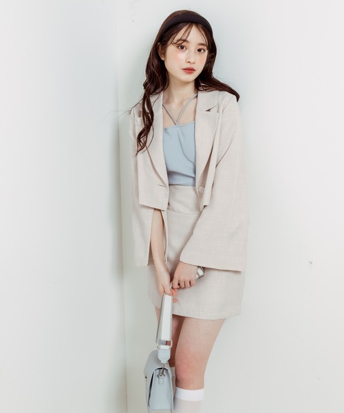 OLIVE des OLIVE(オリーブデオリーブ)の「【WEB限定カラー有】袖スリットテーラードジャケット(テーラードジャケット・レディース・ブラック/クリーム/ブラウン/ベージュ/ネイビー/ライトベージュ/サックスブルー・FREE)」の17枚目の写真