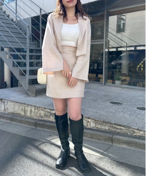 OLIVE des OLIVE(オリーブデオリーブ)の「【WEB限定カラー有】袖スリットテーラードジャケット(テーラードジャケット・レディース・ブラック/クリーム/ブラウン/ベージュ/ネイビー/ライトベージュ/サックスブルー・FREE)」の19枚目の写真