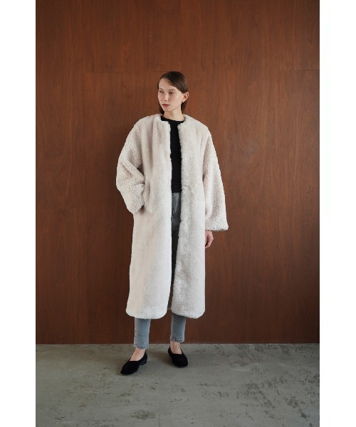 CLANE/クラネ/MIX FUR COCOON COAT