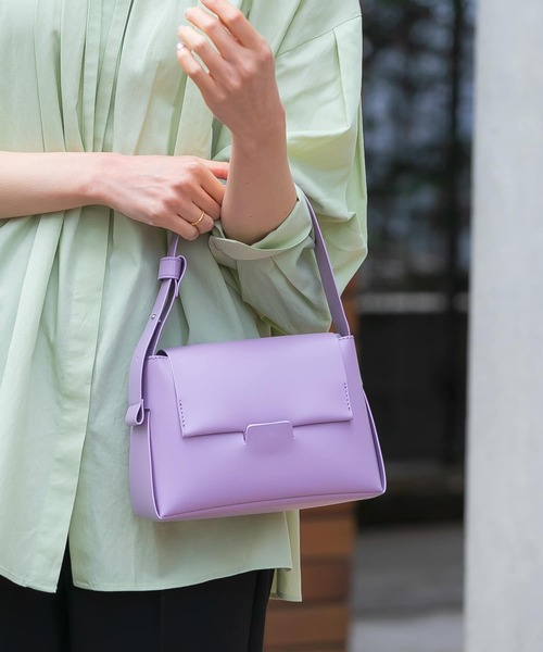 URBAN RESEARCH ROSSO（アーバンリサーチロッソ）の「フロントクリップハンドバッグ（ハンドバッグ・レディース・パープル/オフホワイト/グリーン系その他・-）」の8枚目の写真