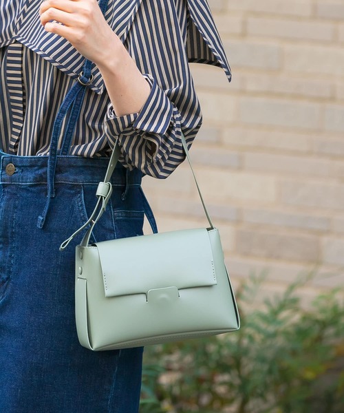 URBAN RESEARCH ROSSO（アーバンリサーチロッソ）の「フロントクリップハンドバッグ（ハンドバッグ・レディース・パープル/オフホワイト/グリーン系その他・-）」の11枚目の写真