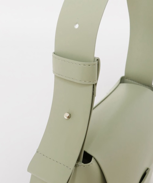 URBAN RESEARCH ROSSO（アーバンリサーチロッソ）の「フロントクリップハンドバッグ（ハンドバッグ・レディース・パープル/オフホワイト/グリーン系その他・-）」の21枚目の写真