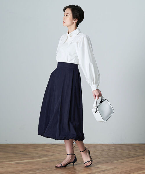NOLLEY’S(ノーリーズ)の「◇【WEB限定】2WAYバルーンタフタスカート(スカート・レディース・オフホワイト/ブラック/ベージュ/ネイビー・38/36)」の8枚目の写真