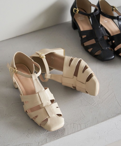 ROPE' PICNIC（ロペピクニック）の「ヒールアップグルカサンダル（サンダル・レディース・ブルー/ブラック/キナリ・24.5cm/23.0cm/24.0cm/23.5cm）」の19枚目の写真