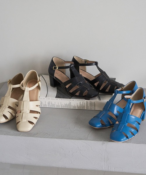 ROPE' PICNIC（ロペピクニック）の「ヒールアップグルカサンダル（サンダル・レディース・ブルー/ブラック/キナリ・24.5cm/23.0cm/24.0cm/23.5cm）」の21枚目の写真