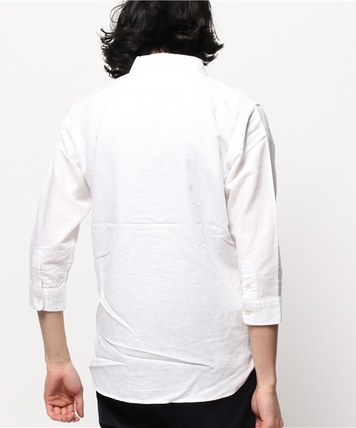 AZUL by moussy（アズールバイマウジー）の「コンチョ釦使い綿麻7分袖シャツ（シャツ/ブラウス・メンズ・ホワイト/ライトピンク/インディゴブルー/イエロー・X-LARGE/LARGE/SMALL/X-SMALL/MEDIUM）」の11枚目の写真