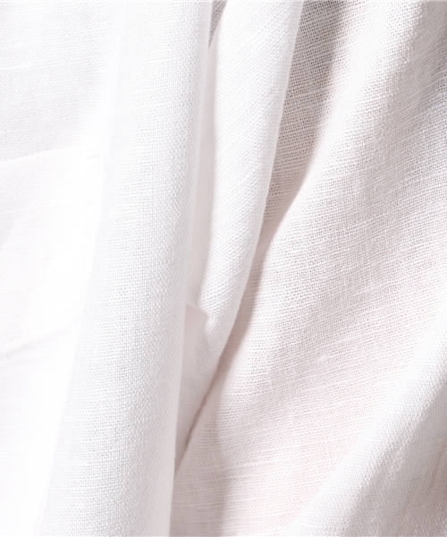 AZUL by moussy（アズールバイマウジー）の「コンチョ釦使い綿麻7分袖シャツ（シャツ/ブラウス・メンズ・ホワイト/ライトピンク/インディゴブルー/イエロー・X-LARGE/LARGE/SMALL/X-SMALL/MEDIUM）」の8枚目の写真