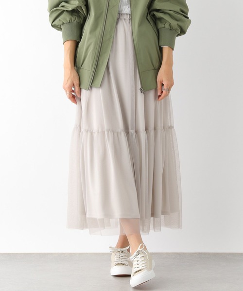 LEPSIM(レプシィム)の「キリカエチュールスカート 185047(スカート・レディース・ブラック/グレー・FREE)」の1枚目の写真