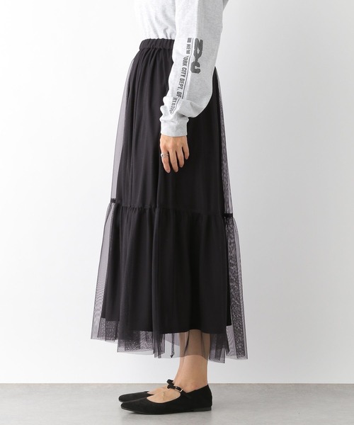 LEPSIM(レプシィム)の「キリカエチュールスカート 185047(スカート・レディース・ブラック/グレー・FREE)」の17枚目の写真