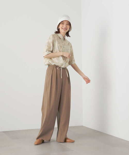 N.(N. Natural Beauty Basic)(エヌエヌナチュラルビューティーベーシック)の「◆ハイウエストストレートパンツ(スラックス・レディース・ブラック/ベージュ/ピンク・MEDIUM)」の22枚目の写真