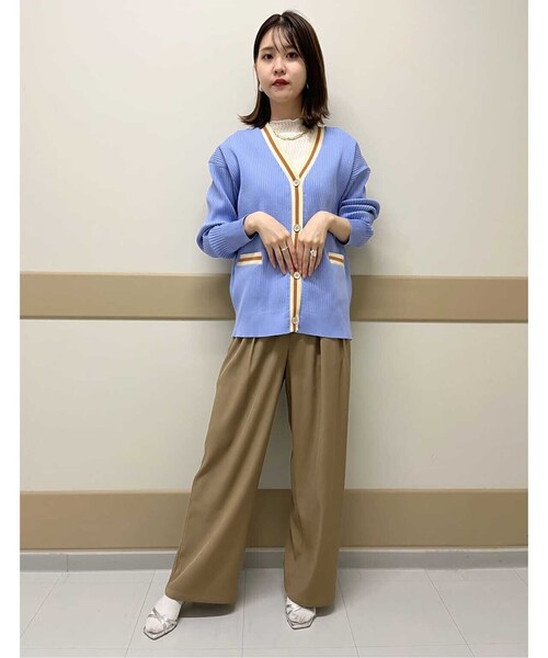 N.(N. Natural Beauty Basic)(エヌエヌナチュラルビューティーベーシック)の「◆ハイウエストストレートパンツ(スラックス・レディース・ブラック/ベージュ/ピンク・MEDIUM)」の21枚目の写真