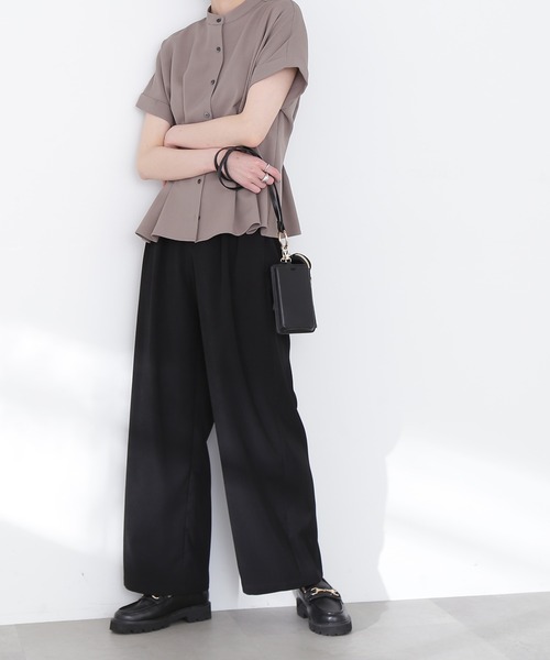 N.(N. Natural Beauty Basic)(エヌエヌナチュラルビューティーベーシック)の「◆ハイウエストストレートパンツ(スラックス・レディース・ブラック/ベージュ/ピンク・MEDIUM)」の2枚目の写真