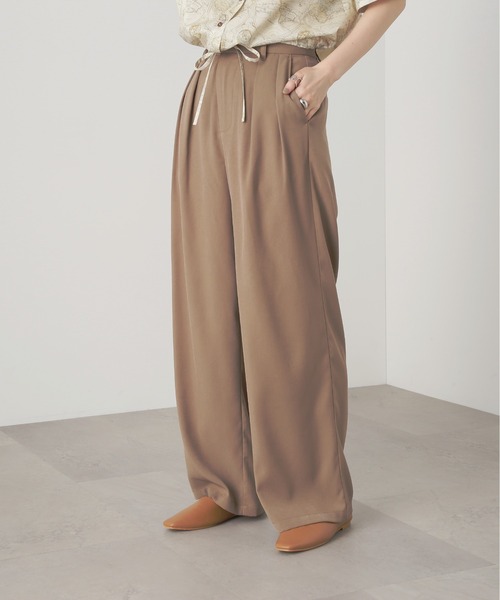 N.(N. Natural Beauty Basic)(エヌエヌナチュラルビューティーベーシック)の「◆ハイウエストストレートパンツ(スラックス・レディース・ブラック/ベージュ/ピンク・MEDIUM)」の7枚目の写真