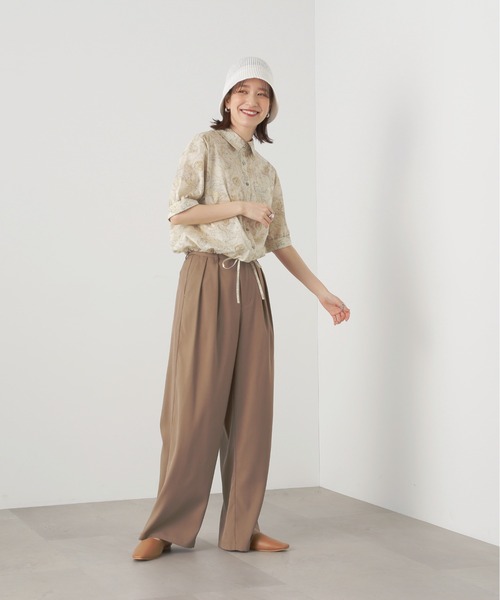 N.(N. Natural Beauty Basic)(エヌエヌナチュラルビューティーベーシック)の「◆ハイウエストストレートパンツ(スラックス・レディース・ブラック/ベージュ/ピンク・MEDIUM)」の11枚目の写真