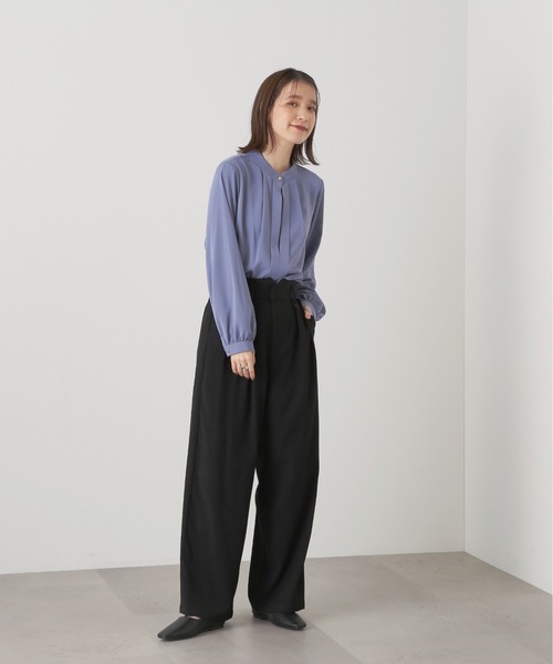 N.(N. Natural Beauty Basic)(エヌエヌナチュラルビューティーベーシック)の「◆ハイウエストストレートパンツ(スラックス・レディース・ブラック/ベージュ/ピンク・MEDIUM)」の12枚目の写真