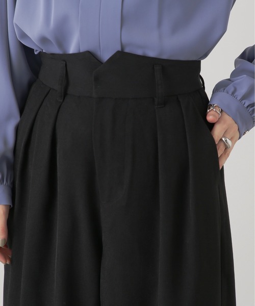 N.(N. Natural Beauty Basic)(エヌエヌナチュラルビューティーベーシック)の「◆ハイウエストストレートパンツ(スラックス・レディース・ブラック/ベージュ/ピンク・MEDIUM)」の8枚目の写真