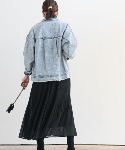 rps（アールピーエス）の「フリンジバンドカラーＧジャン（デニムジャケット・レディース・オフホワイト/ブルー/ネイビー/ブラック・フリー）」の15枚目の写真