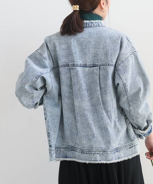 rps（アールピーエス）の「フリンジバンドカラーＧジャン（デニムジャケット・レディース・オフホワイト/ブルー/ネイビー/ブラック・フリー）」の19枚目の写真