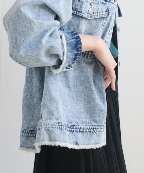 rps（アールピーエス）の「フリンジバンドカラーＧジャン（デニムジャケット・レディース・オフホワイト/ブルー/ネイビー/ブラック・フリー）」の20枚目の写真