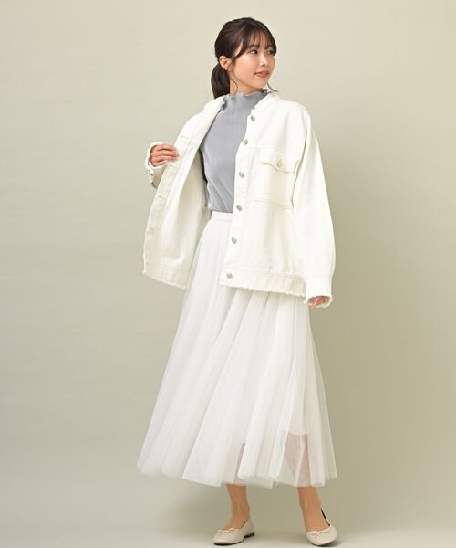 rps（アールピーエス）の「フリンジバンドカラーＧジャン（デニムジャケット・レディース・オフホワイト/ブルー/ネイビー/ブラック・フリー）」の21枚目の写真