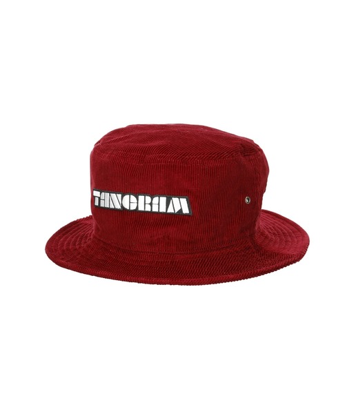 【美品】TANGRAMタングラム ベーシック ロゴ コーデュロイ バケットハット サイズ：L TANGRAM タングラム ネオン 半袖ポロシャツ ブラック系