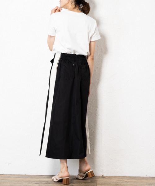 aunt lily(アントリリー)の「テープ刺繍Tシャツ(Tシャツ/カットソー・レディース・オフホワイト/ネイビー・M/L/LL/3L)」の17枚目の写真