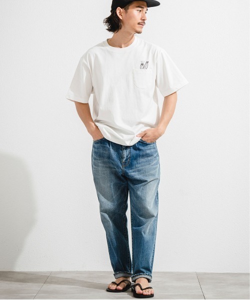 OFFSHORE（オフショア）の「【コラボ商品】OS×U-SKE POCKET TEE/オフショア×ユースケ ポケットティーシャツ（Tシャツ/カットソー・メンズ・ホワイト/ピンク・S/M/L/XL）」の13枚目の写真