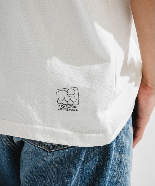 OFFSHORE（オフショア）の「【コラボ商品】OS×U-SKE POCKET TEE/オフショア×ユースケ ポケットティーシャツ（Tシャツ/カットソー・メンズ・ホワイト/ピンク・S/M/L/XL）」の16枚目の写真