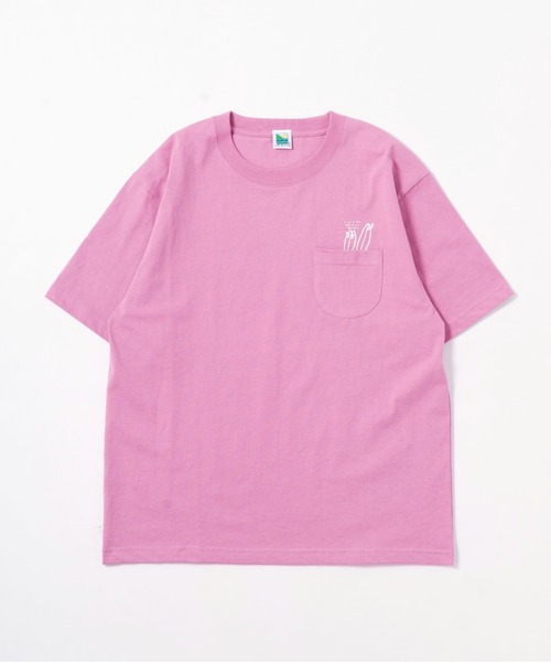 OFFSHORE（オフショア）の「【コラボ商品】OS×U-SKE POCKET TEE/オフショア×ユースケ ポケットティーシャツ（Tシャツ/カットソー・メンズ・ホワイト/ピンク・S/M/L/XL）」の6枚目の写真