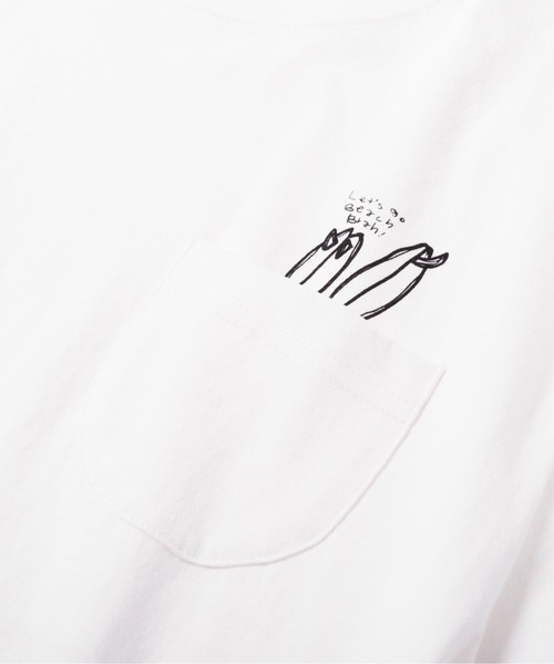 OFFSHORE（オフショア）の「【コラボ商品】OS×U-SKE POCKET TEE/オフショア×ユースケ ポケットティーシャツ（Tシャツ/カットソー・メンズ・ホワイト/ピンク・S/M/L/XL）」の10枚目の写真