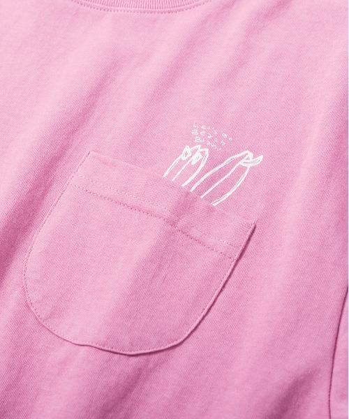 OFFSHORE（オフショア）の「【コラボ商品】OS×U-SKE POCKET TEE/オフショア×ユースケ ポケットティーシャツ（Tシャツ/カットソー・メンズ・ホワイト/ピンク・S/M/L/XL）」の4枚目の写真