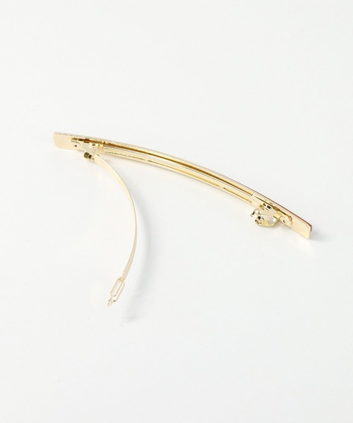 Gready Brilliant（グレディブリリアン）の「レザーメタルバレッタ（バレッタ/ヘアクリップ・レディース・キャメル/ブラック・FREE）」の8枚目の写真